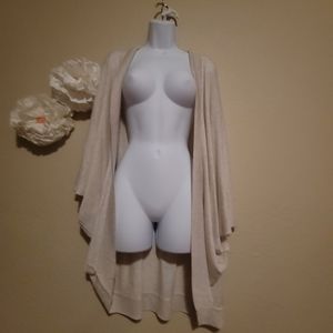 Plus Size Beige Batwing Light Sweater